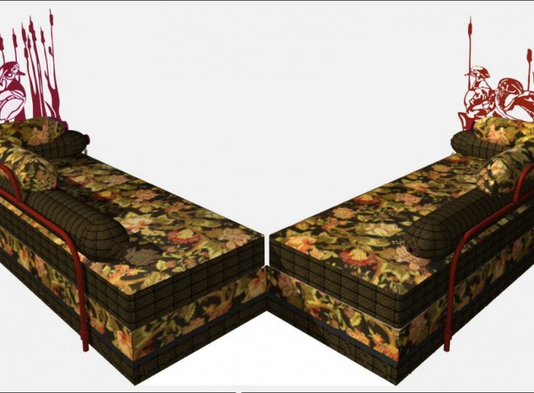 Bed Model Eos Wood Ducks Rear View Bed Model Eos Wood Ducks Rear View